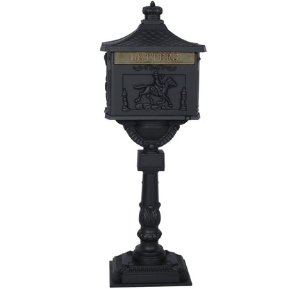 Cast Aluminum Mail Box,Postal Box , Mailbox Color Black SolidRoot Buy Furniture USA