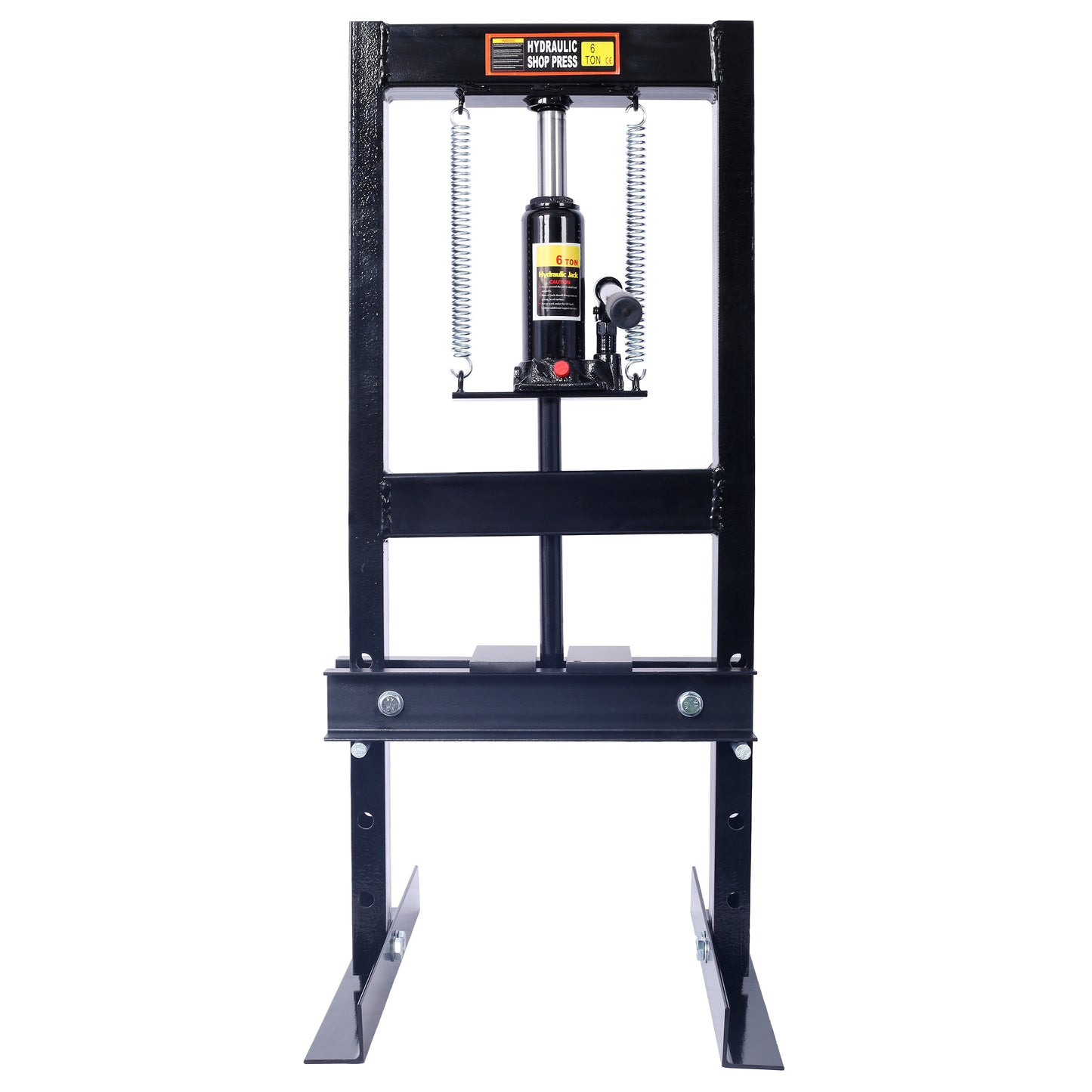 Hydraulic 6 Ton H-Frame Garage Floor Adjustable Shop Press with Plates, 6T, black SolidRoot Buy Furniture USA