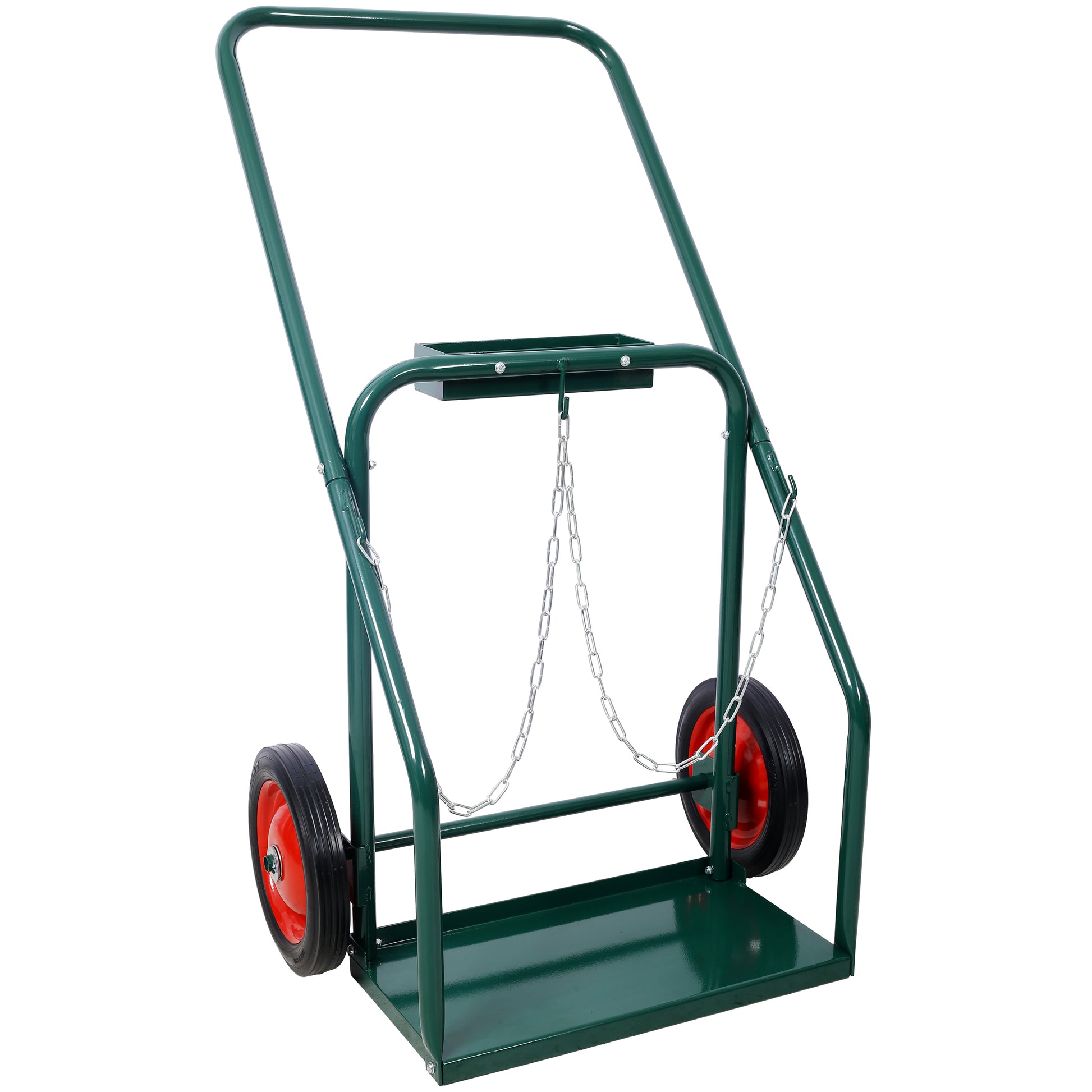 440lbs capacity Cylinder Cart,WELDING CYLINDER HAND TRUCK,Large Dual Oxygen Tank Cart Dolly With 10-Inch Solid Rubber Wheels SolidRoot Buy Furniture USA