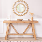 Farmhouse A- frame Wood Console Table, 58.5' SolidRoot Buy Furniture USA