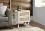 Accent Table, Side Table, End, Bedroom, Living Room, Nightstand, Storage Drawer, White Laminate, Modern, Contemporary SolidRoot Buy Furniture USA