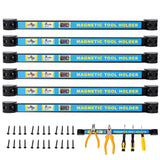 6PACK 18inch Heavy Duty Magnet Tool Bar,Magnetic Tool Holder,Magnetic Tool Holder Strip,for Workshop Garage,Mounting Screws Included SolidRoot Buy Furniture USA
