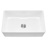 33.5x20 in Farmhouse Sink Undermount Kitchen Single Bowl Basin Fireclay White - SolidRoot Buy Furniture USA