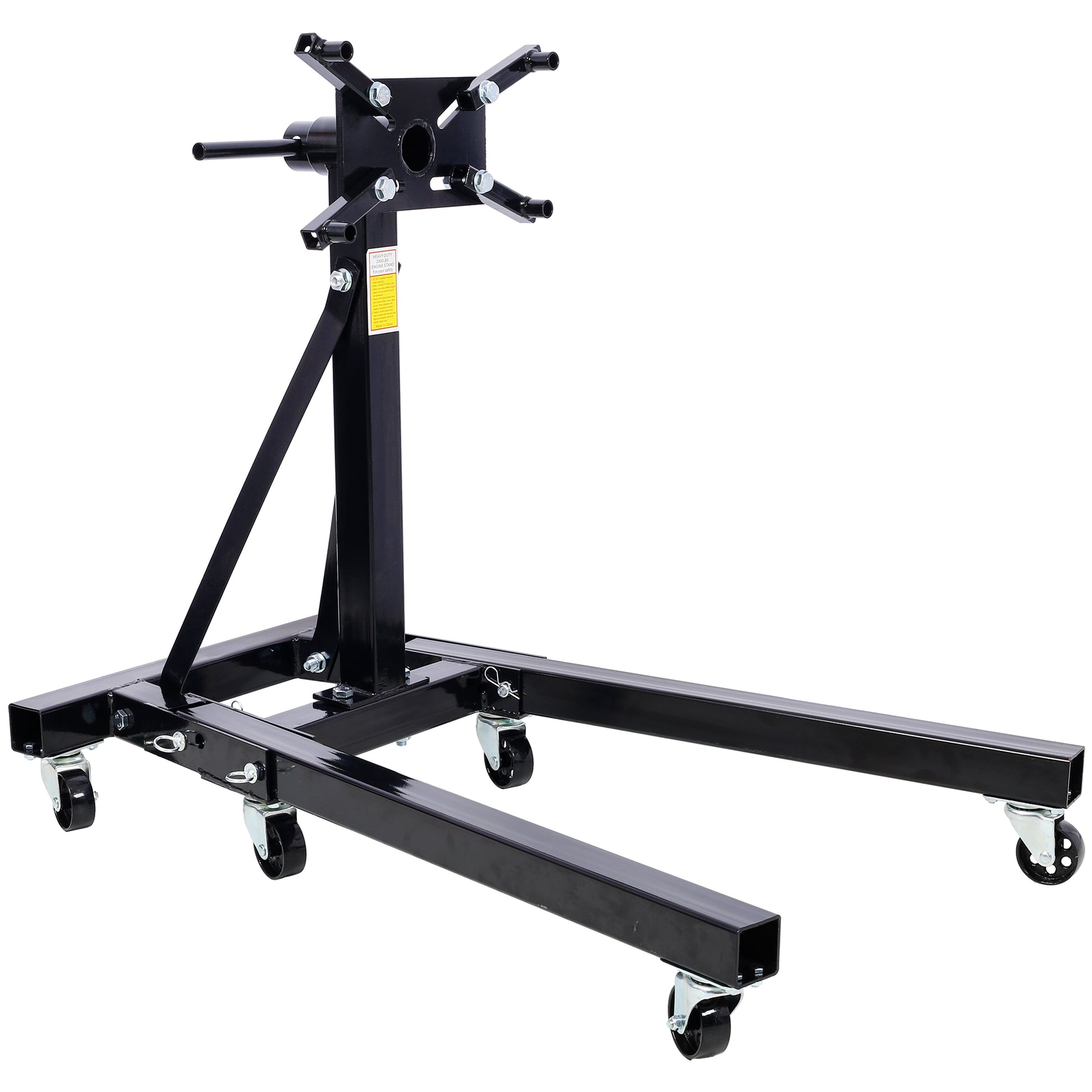 Folding Engine Stand 2000 LBS Capacity Motor Hoist 360 Degree Adjustable Mounting Head Dolly Mover Auto Repair Rebuild Jack,black SolidRoot Buy Furniture USA