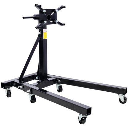 Folding Engine Stand 2000 LBS Capacity Motor Hoist 360 Degree Adjustable Mounting Head Dolly Mover Auto Repair Rebuild Jack,black SolidRoot Buy Furniture USA