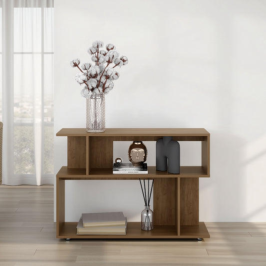 Bell Modern Storage Shelf, Open Design with 2 Shelves, High-Quality Wood SolidRoot Buy Furniture USA