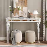Mirror Console Table Vintage Wood Grain Carving Process Gorgeous and Noble for Entryway, Sofa Table,Living Room(48''W x 32.3''H x 18''D) SolidRoot Buy Furniture USA