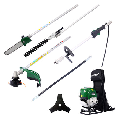 Backpack 4 in 1 Multi-Functional Trimming Tool, 38CC 4-stroke Garden Tool System with Gas Pole Saw, Hedge Trimmer, Grass Trimmer, and Brush Cutter EPA Compliant SolidRoot Buy Furniture USA