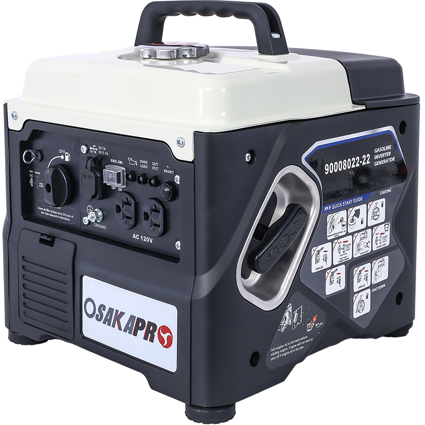 Ultra Lightweight 1200W Gas Generator for Camping - Quiet Portable Inverter with Eco Mode (Fuel Efficient Backup Power) SolidRoot Buy Furniture USA
