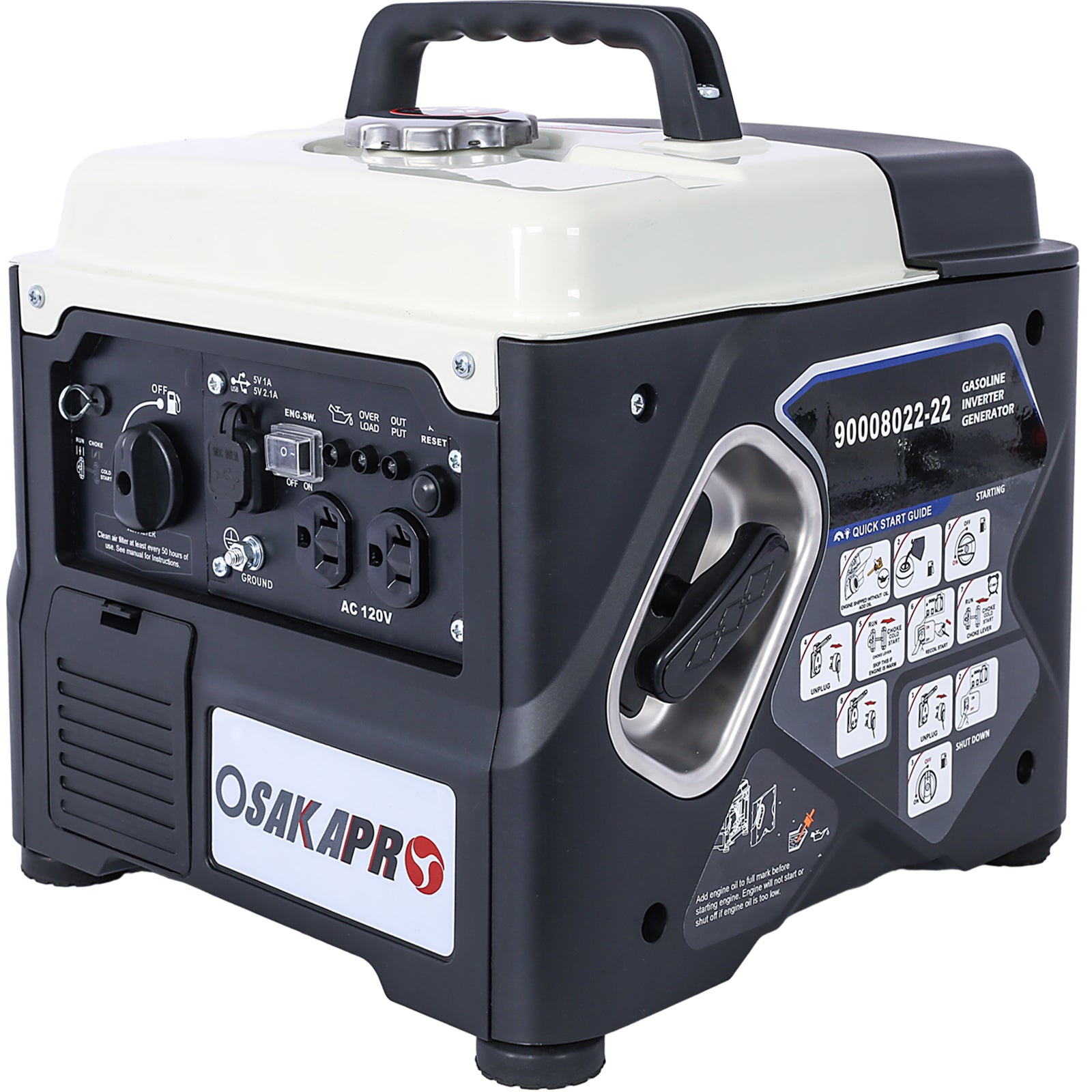 Ultra Lightweight 1200W Gas Generator for Camping - Quiet Portable Inverter with Eco Mode (Fuel Efficient Backup Power) SolidRoot Buy Furniture USA