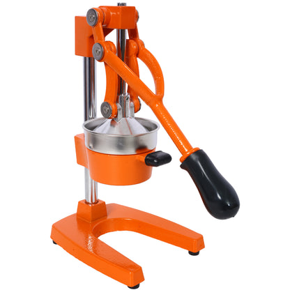 Cast Iron Citrus Juicer , Extra-Large Commercial Grade Manual Hand Press , Heavy Duty Countertop Squeezer for Fresh Orange Juice ,orange color SolidRoot Buy Furniture USA