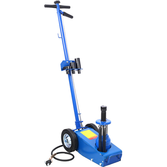 22 Ton Hydraulic Floor Jack Air-Operated Axle Bottle Jack with (4) Extension Saddle Set Built-in Wheels, Blue SolidRoot Buy Furniture USA