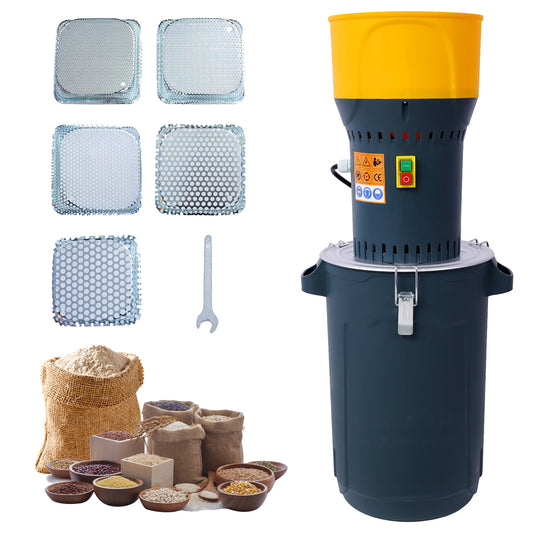 25L Grain Mill Grinder Electric Corn Grinder, Grain mills Mill Flour Mills Molino de Maiz, Farm Home Electric Grinder for Corn Grain Feed, Wheat Grinder with 5 Grinder Sieves+1Wrench SolidRoot Buy Furniture USA