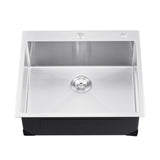 25' Kitchen Sink Top Mount Single Bowl Drop-In Basin Stainless Steel Bar - SolidRoot Buy Furniture USA