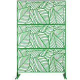 Outdoor & Indoor Privacy Screen Metal Privacy Screen 76' H×48' W, Freestanding Decorative Privacy Screen for Deck Balcony Patio, Privacy Fence Panels for Outside Lawn Garden PS111 GREEN COLOR, LIGHT SolidRoot Buy Furniture USA
