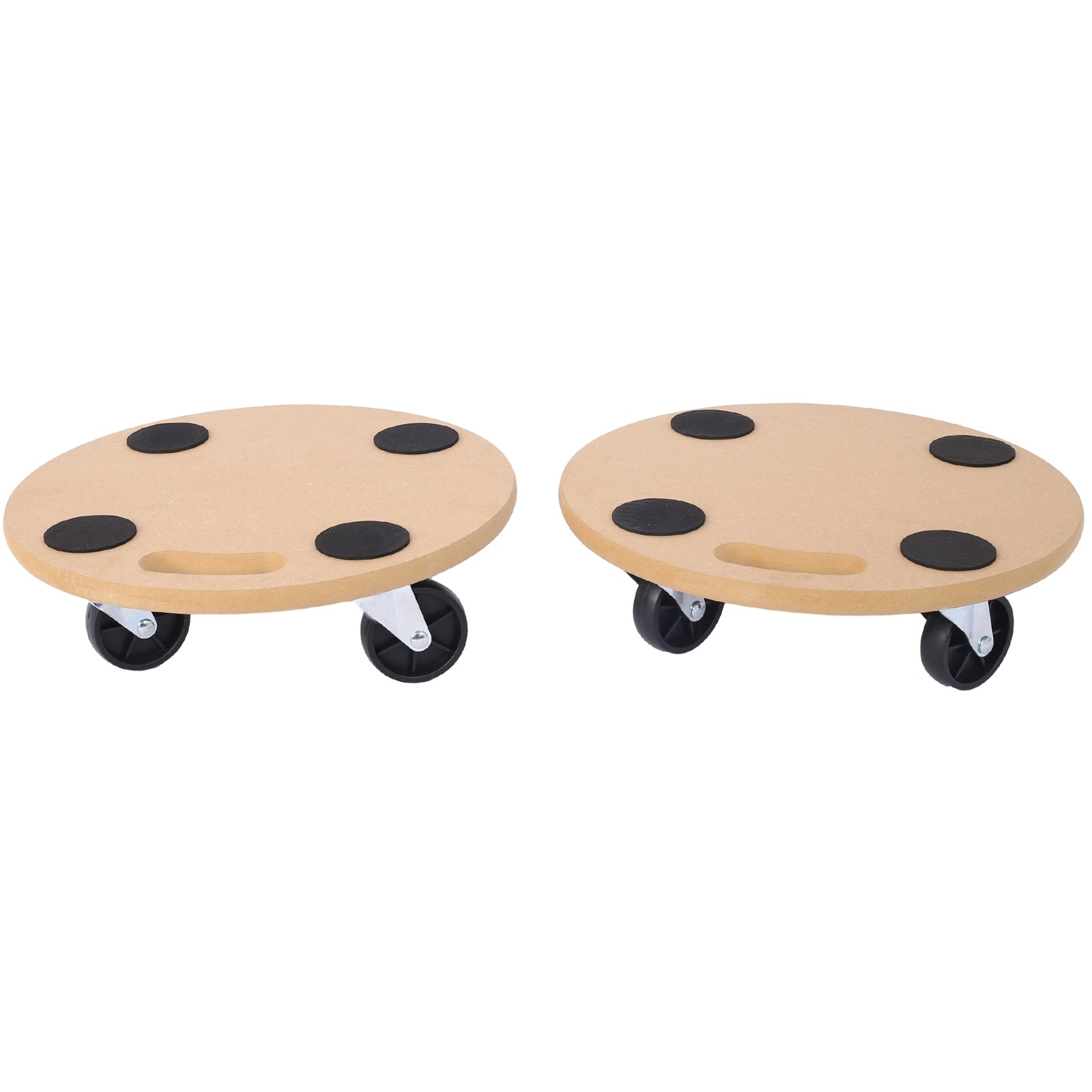 Furniture Moving Dolly, Heavy Duty Wood Rolling Mover with Wheels for Piano Couch Fridge Heavy Items, Securely Holds 500 Lbs (2pcs 15' Round Platform) SolidRoot Buy Furniture USA