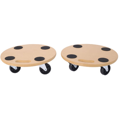 Furniture Moving Dolly, Heavy Duty Wood Rolling Mover with Wheels for Piano Couch Fridge Heavy Items, Securely Holds 500 Lbs (2pcs 15' Round Platform) SolidRoot Buy Furniture USA