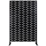 Outdoor & Indoor Privacy Screen Metal Privacy Screen 76' H×48' W, Freestanding Decorative Privacy Screen for Deck Balcony Patio, Privacy Fence Panels for Outside Lawn Garden PS112 BLACK SolidRoot Buy Furniture USA
