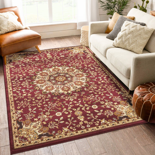 Classic GC_VIN5015 Red 5 ft. 3 in. x 7 ft. 3 in. Area Rug