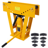 16 Ton Pipe Tube Bender Manual Hydraulic, Piping Bending Exhaust Tube Fabric w/8 Dies(1/2,3/4,1,1-1/4,1-1/12,2,2-1/2,3) Adjustable Rollers 90-180 Degree Bend Steel Iron Metal Ratcheting,yellow SolidRoot Buy Furniture USA