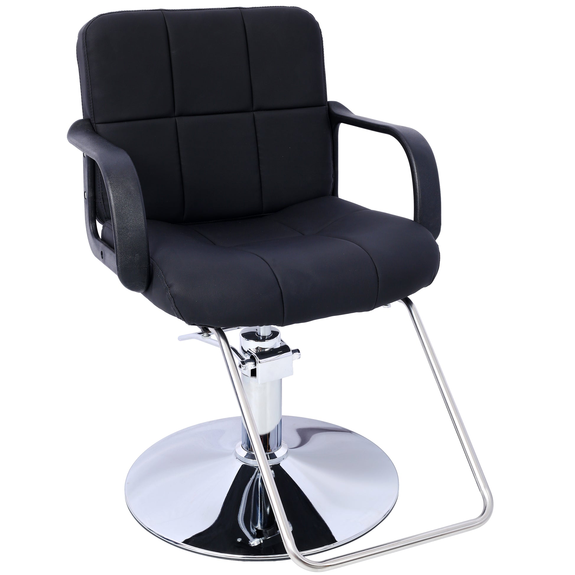 Black Salon Styling Chair & Cape Set - Heavy Duty Hydraulic Pump Barber Chair for Hairdressing & Beauty (Classic Black) SolidRoot Buy Furniture USA