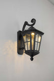 Black Solar Wall Light Amen Style Outdoor Wall Lamps Corridor Aisle Light IP65 Waterproof Wall Sconce Villa Garden Outdoor Patio Balcony Gate Post Light 3000K-6000K