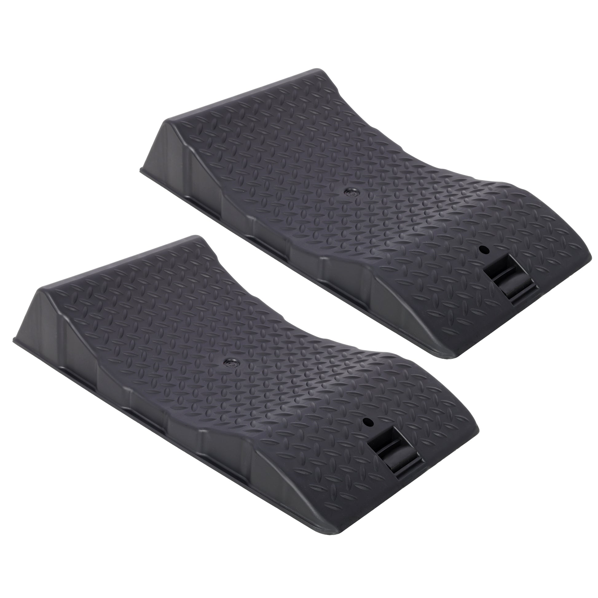 2PACK Tire Saver Ramps,Car Tire Wheel Ramps,Anti-Slip Hard Plastic Design,Black SolidRoot Buy Furniture USA