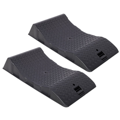 2PACK Tire Saver Ramps,Car Tire Wheel Ramps,Anti-Slip Hard Plastic Design,Black SolidRoot Buy Furniture USA