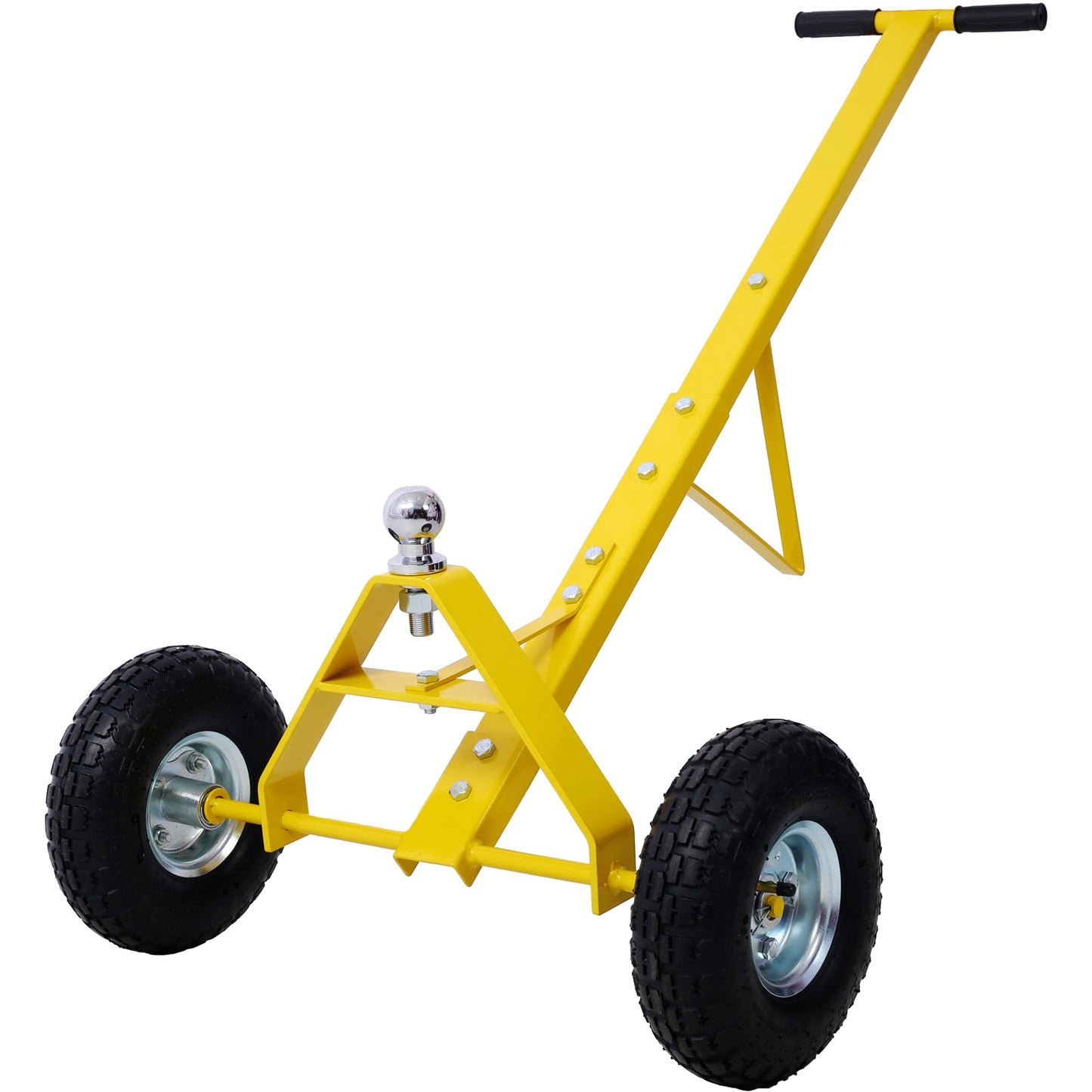 Trailer Dolly with Pneumatic Tires - 600 Lb. Maximum Tongue Weight Capacity,Yellow color SolidRoot Buy Furniture USA