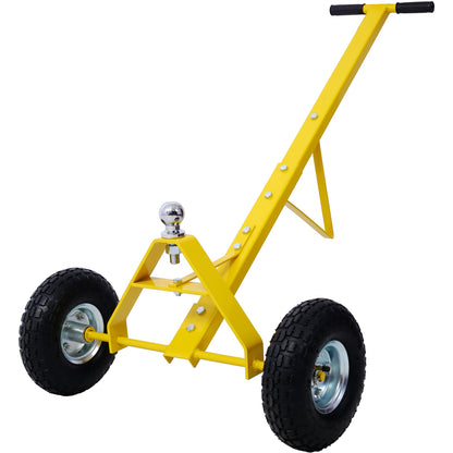 Trailer Dolly with Pneumatic Tires - 600 Lb. Maximum Tongue Weight Capacity,Yellow color SolidRoot Buy Furniture USA