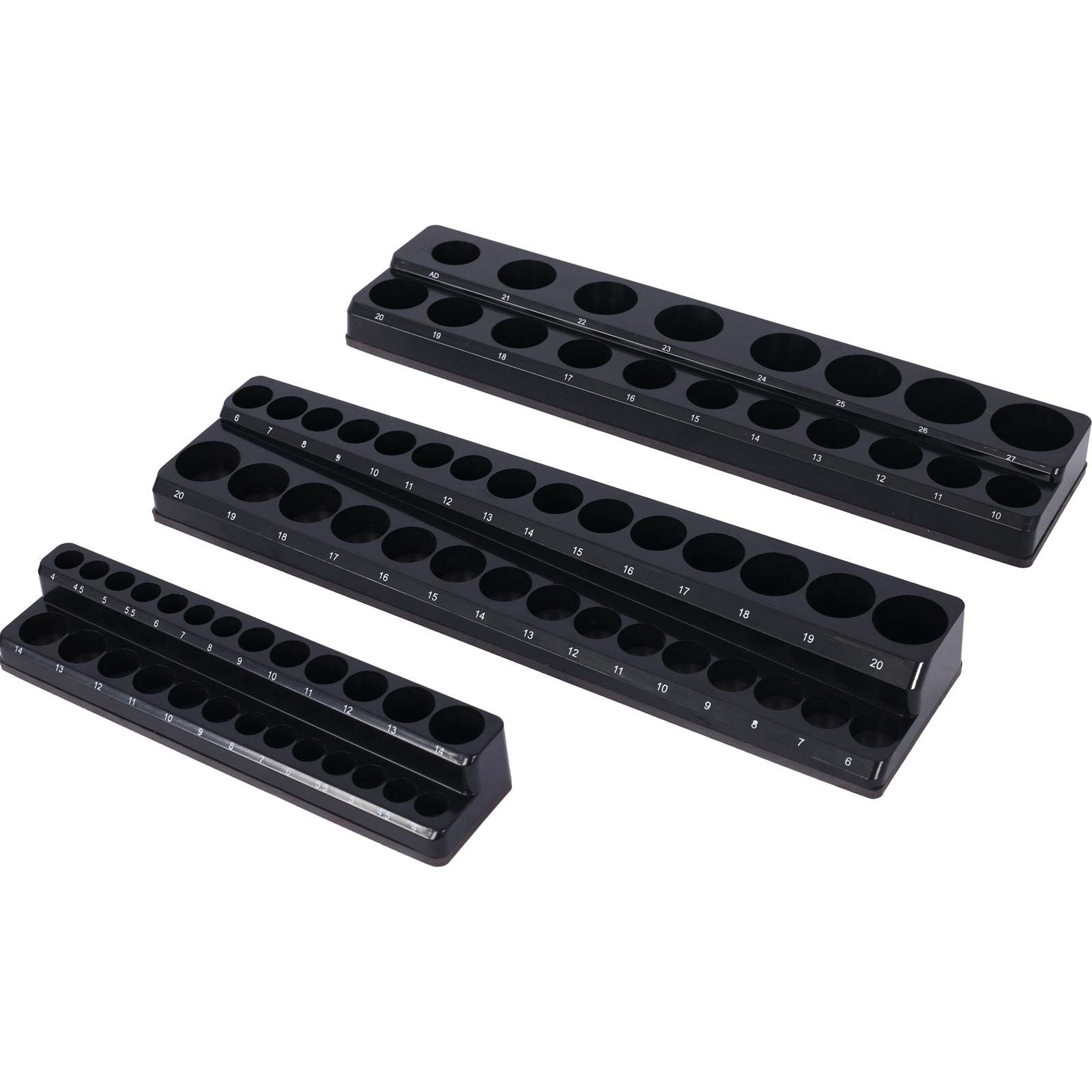 3 Piece metric Magnetic Socket Organizers, Socket Organizers for Toolboxes, Socket Organizer, Magnetic Socket Holder, Black Tool Box Organizer.3set,black,Metric SolidRoot Buy Furniture USA