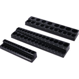 3 Piece metric Magnetic Socket Organizers, Socket Organizers for Toolboxes, Socket Organizer, Magnetic Socket Holder, Black Tool Box Organizer.3set,black,Metric SolidRoot Buy Furniture USA