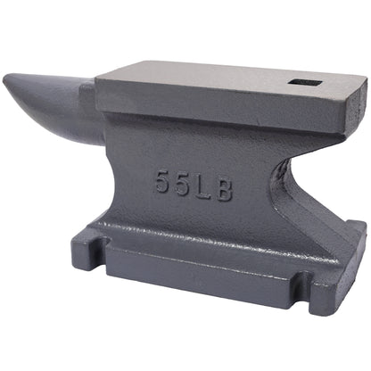 55LB(25KG)Cast Iron Anvil,with Square Horn and Stable Base,for Bending, Shaping,and Twisting,Gray SolidRoot Buy Furniture USA