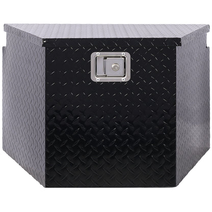 29inch Aluminum tool box,heavy duty truck bed tool box,outdoor trailer pickup storage tool box,RV storage organizer,underbody box w/lock keys,black 29x16.5x18.5inch SolidRoot Buy Furniture USA