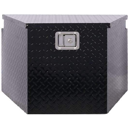 29inch Aluminum tool box,heavy duty truck bed tool box,outdoor trailer pickup storage tool box,RV storage organizer,underbody box w/lock keys,black 29x16.5x18.5inch SolidRoot Buy Furniture USA
