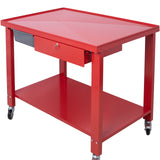 Transmission Teardown Work Station  1/2 Ton Capacity  Sloping Drain Table  Locking Drawer  Removable  Drain Basin Full-Width Lower Shelf  Four 4-Inch Caster Wheels SolidRoot Buy Furniture USA