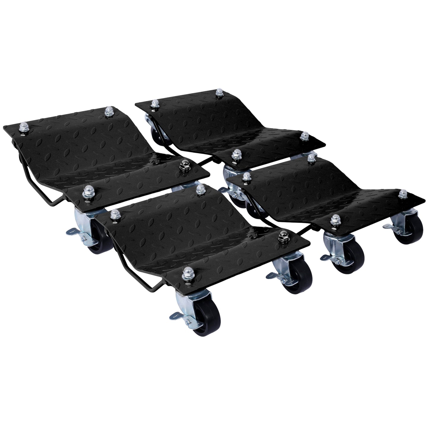 Car Dolly, Heavy Duty Wheel Dolly,4 Tire Wheel Dolly Car Stakes 6000lbs Capacity,Black SolidRoot Buy Furniture USA