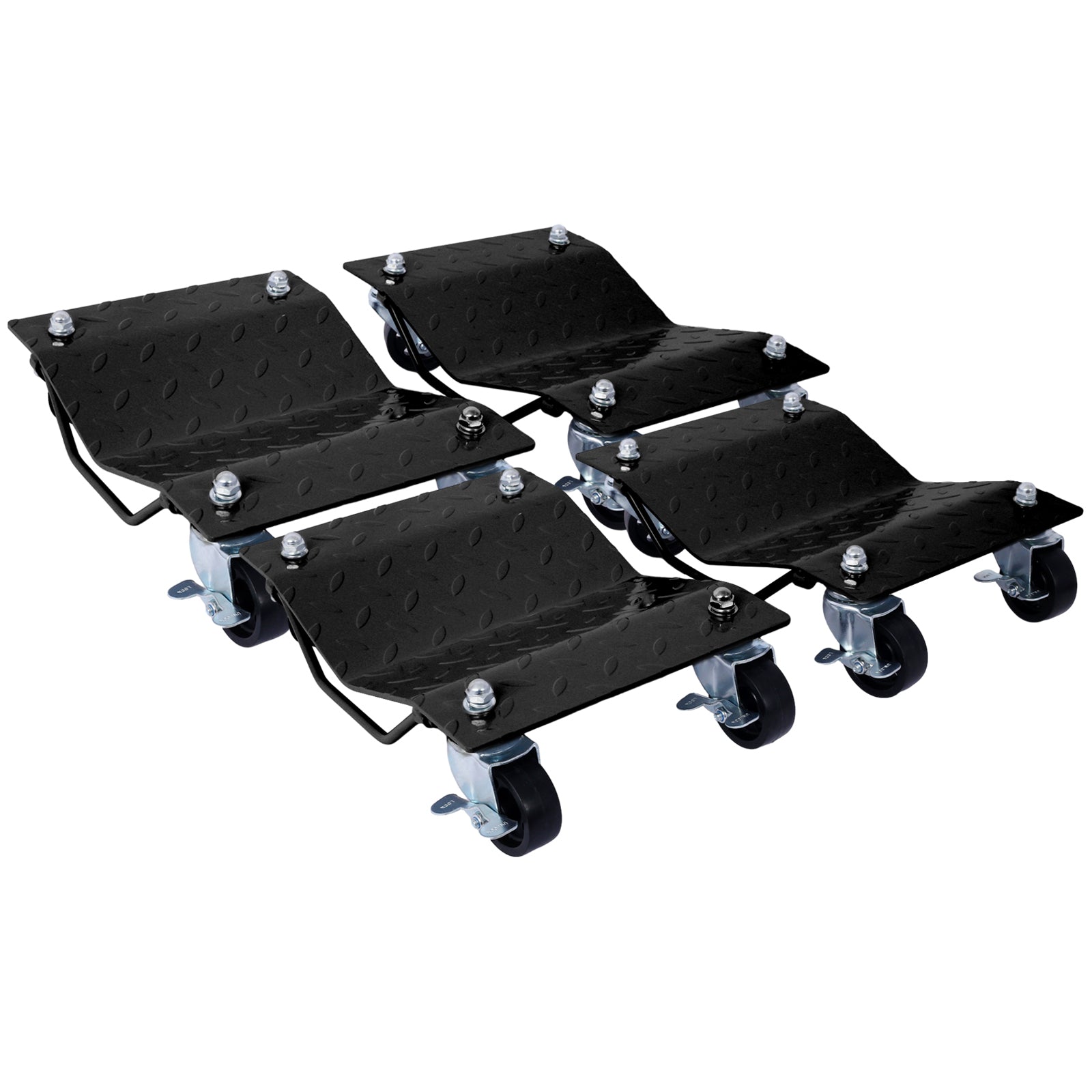 Car Dolly, Heavy Duty Wheel Dolly,4 Tire Wheel Dolly Car Stakes 6000lbs Capacity,Black SolidRoot Buy Furniture USA