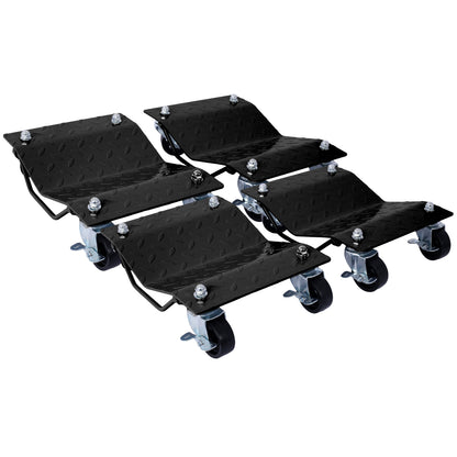 Car Dolly, Heavy Duty Wheel Dolly,4 Tire Wheel Dolly Car Stakes 6000lbs Capacity,Black SolidRoot Buy Furniture USA