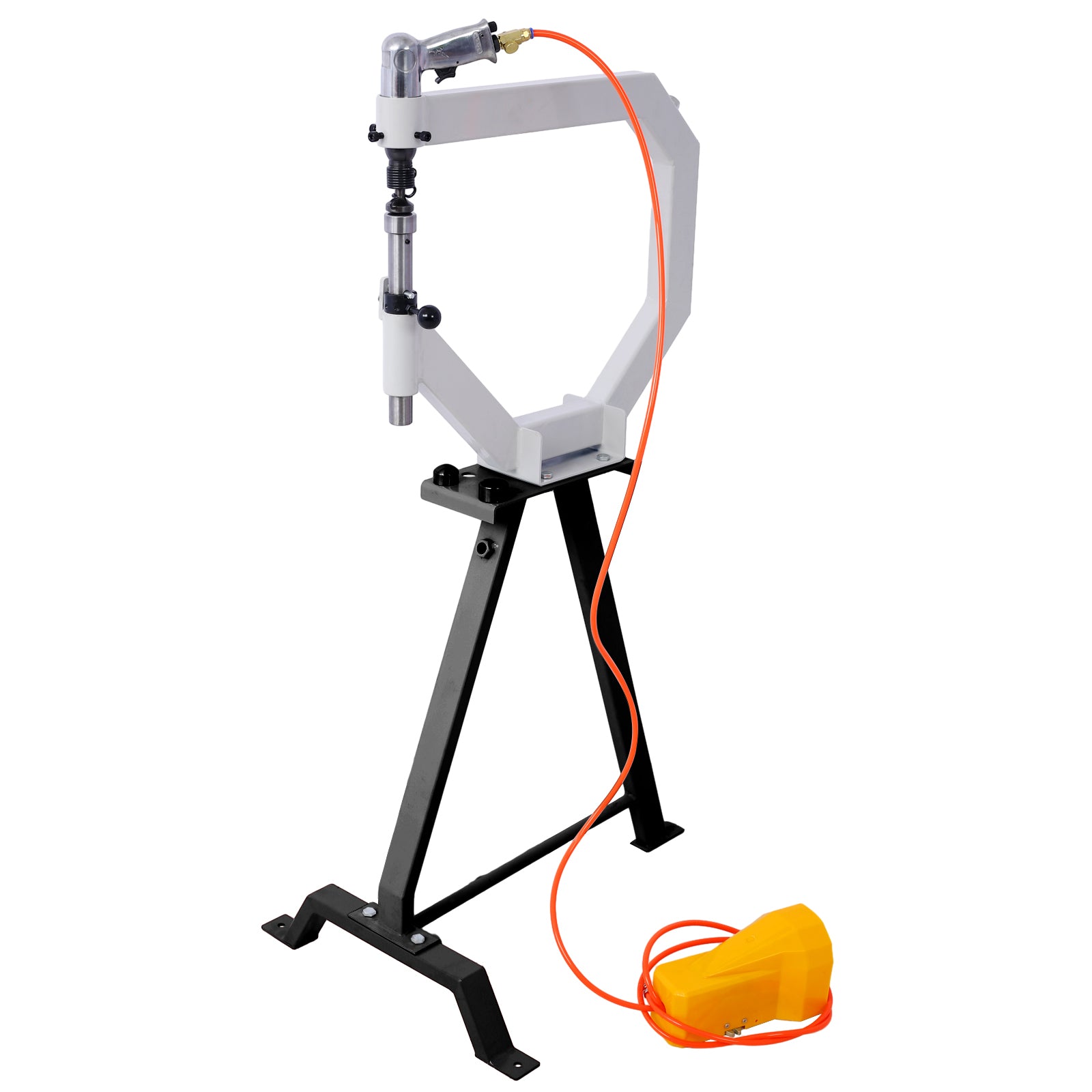 Pneumatic Planishing Hammer, 19.6' Throat Power Hammer Blacksmithing, Planishing Hammer With Steel Frame Stand and Foot Pedal, For Metal Fabrication & Car Restoration SolidRoot Buy Furniture USA