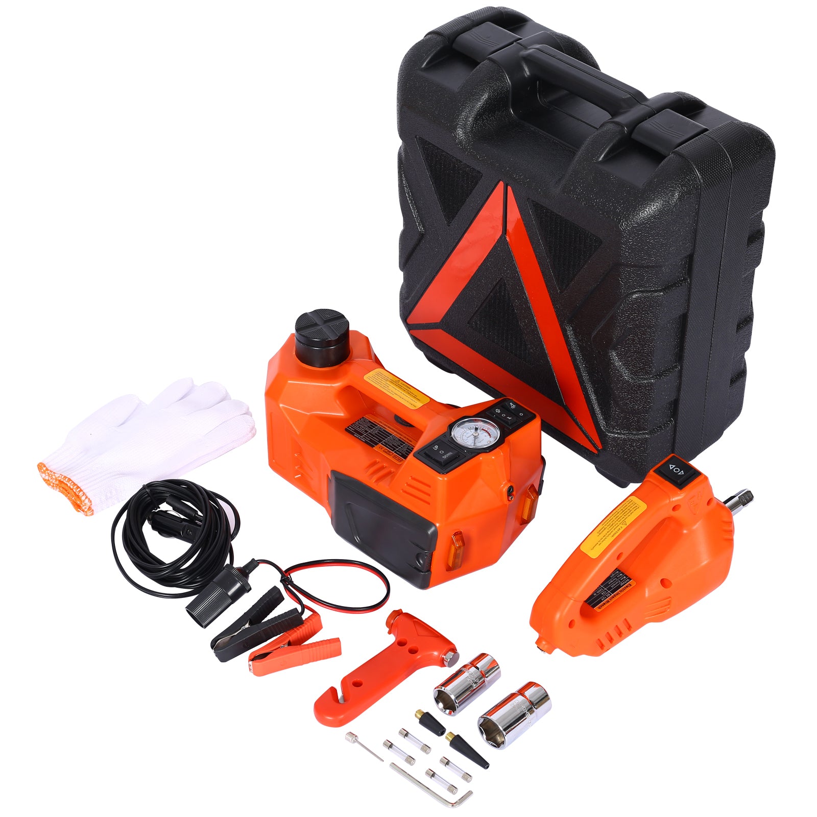 Electric Car Jack kit,5T 12V,4IN 1 FLOOR JACK,hydraulic car jack lift with electric impact wrench for SUV ,MPV Sedan SolidRoot Buy Furniture USA