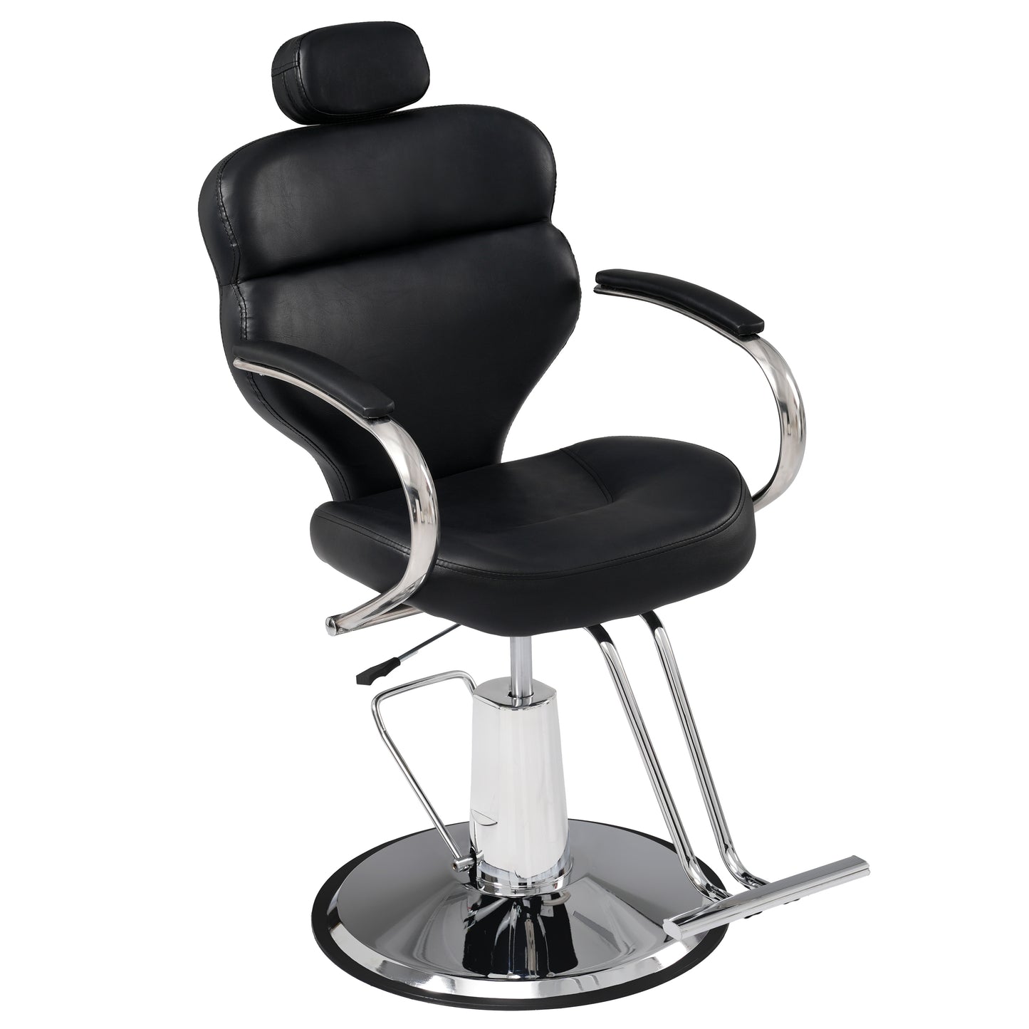 Premium Reclining barber Chair Salon Chair for Hair Stylist with Heavy Duty Hydraulic Pump, 360° Rotation, Tattoo Chair  Shampoo Beauty Salon Equipment,  Max Load Weight 330 Lbs, Black SolidRoot Buy Furniture USA