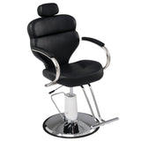 Premium Reclining barber Chair Salon Chair for Hair Stylist with Heavy Duty Hydraulic Pump, 360° Rotation, Tattoo Chair  Shampoo Beauty Salon Equipment,  Max Load Weight 330 Lbs, Black SolidRoot Buy Furniture USA
