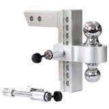 Alu Adjustable Trailer Drop Hitch 2-Inch Receiver 8-Inch Adjustable Silver Aluminium SolidRoot Buy Furniture USA