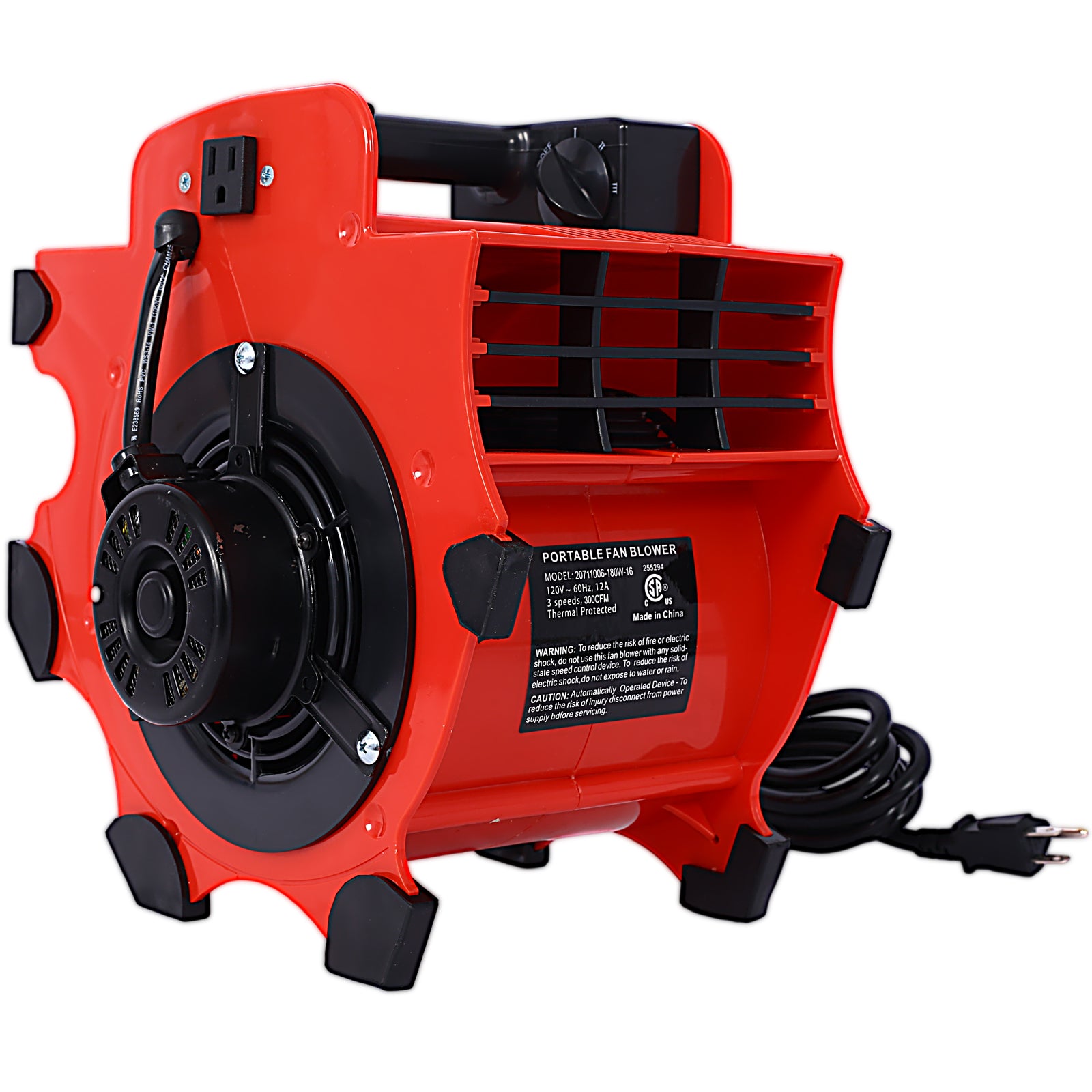 3-Speed Heavy-Duty Floor and Carpet Dryer - Portable Air Mover with 4 Different Angles for Basements, Cars, or Garages SolidRoot Buy Furniture USA
