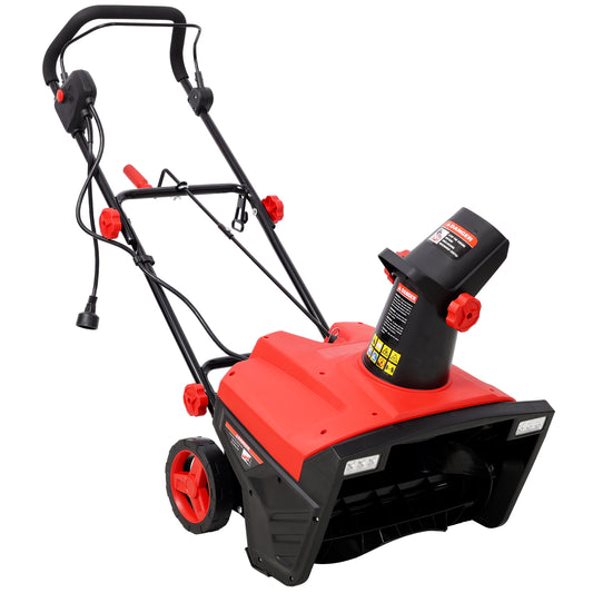 20inch Corded Electric Snow Thrower with LED,120V/60HZ,15 Amp Motor,30FT Throwing Distance SolidRoot Buy Furniture USA