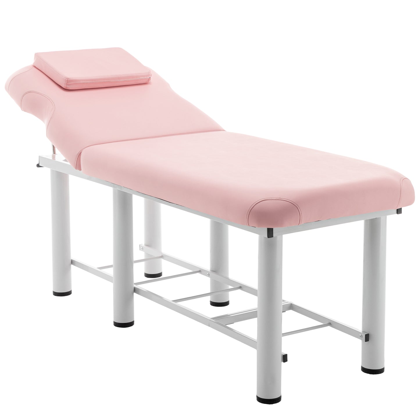 Professioanl Massage Table , Backrest Adjustable, Removable Headrest, Bottom Shelf Storage , Memory Foam Layer Salon Bed,White SolidRoot Buy Furniture USA