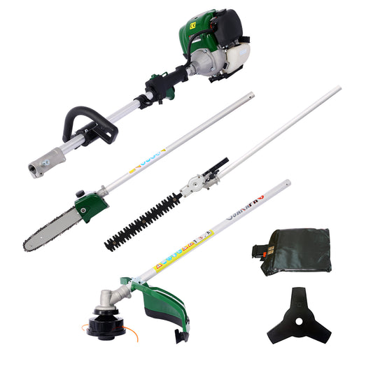 4 in 1 Multi-Functional Trimming Tool, 38CC 4 stroke Garden Tool System with Gas Pole Saw, Hedge Trimmer, Grass Trimmer, and Brush Cutter EPA Compliant SolidRoot Buy Furniture USA