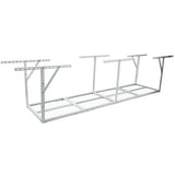 2x8FT Overhead Garage Storage Rack,Adjustable Storage Organization System,Heavy Duty Metal Garage Ceiling Storage Racks,450lbs Weight Capacity,White Color SolidRoot Buy Furniture USA
