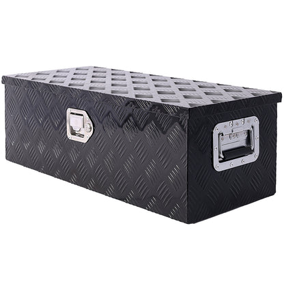 30inch Aluminum tool box,heavy duty truck bed tool box,outdoor trailer pickup storage tool box,RV storage organizer,underbody  box w/lock keys,black SolidRoot Buy Furniture USA